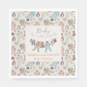 Serviette En Papier Bébé son Baby shower froid à l'extérieur de l'hive