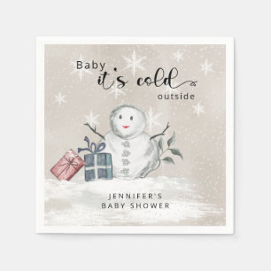 Serviette En Papier Bébé son froid en dehors du baby shower