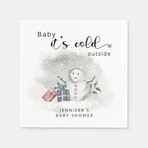 Serviette En Papier Bébé son froid en dehors du baby shower