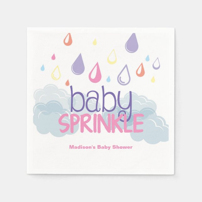 Serviette En Papier Bébé Sprinkle Douche Napkin (Devant)
