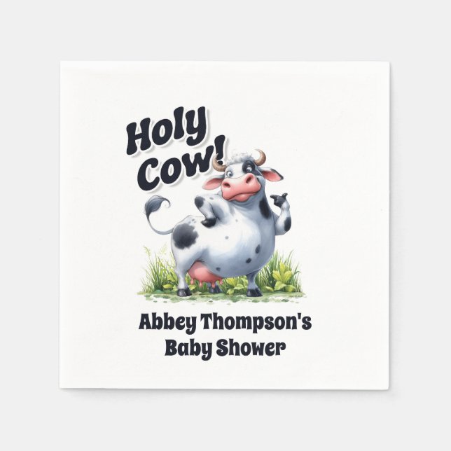 Serviette En Papier Bébé Vache Sainte Shower (Devant)