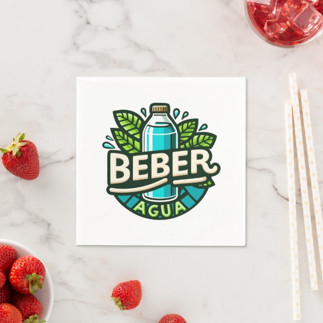 Serviette En Papier Beber agua (En situation)