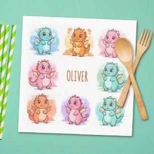 Serviette En Papier Bébés dragons personnalisés joueurs