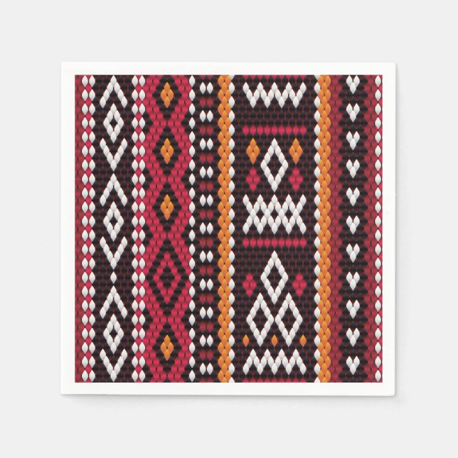 Serviette En Papier Bedouin Sadu Fabric Pattern (Devant)