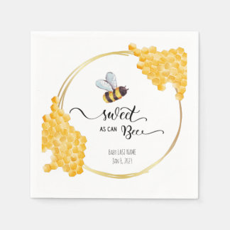 Serviette En Papier Bee Baby shower Napkin