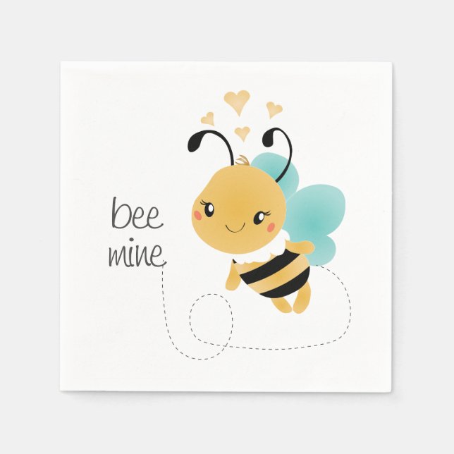 Serviette En Papier Bee Mine Bumblebee Jaune Noir (Devant)