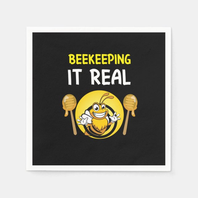 Serviette En Papier Beekeeper Art BeeKeeping It Real (Devant)