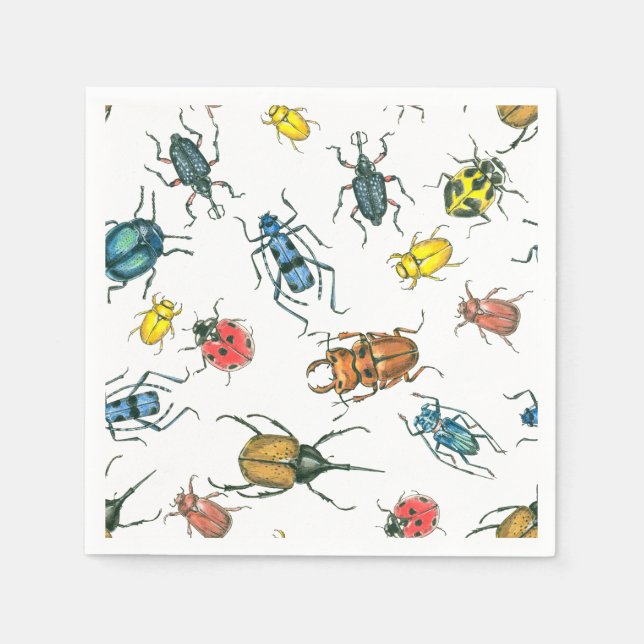 Serviette En Papier Beetles (Devant)