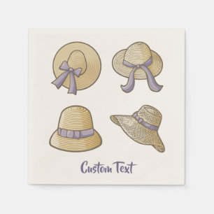 Serviette En Papier Beige Casquette d'été féminine