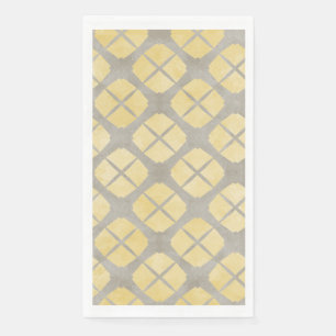 Serviette En Papier Beige Jaune, Taupe Motif moderne du milieu du siè