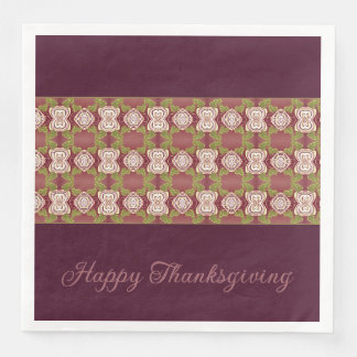 Serviette En Papier Beige rose Et Bourgogne