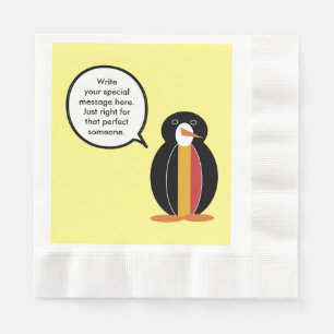 Serviette En Papier Belgique Parler de Mme Penguin Personnalisée