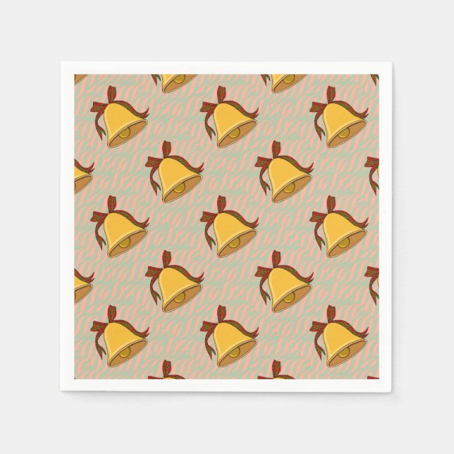 Serviette En Papier Bell et Bow (Devant)