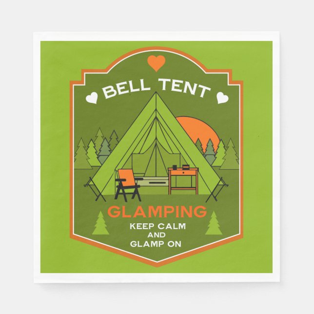 Serviette En Papier Bell Tent Glamping (Devant)