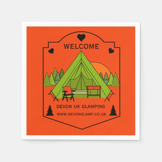Serviette En Papier Bell Tent Glamping (Devant)