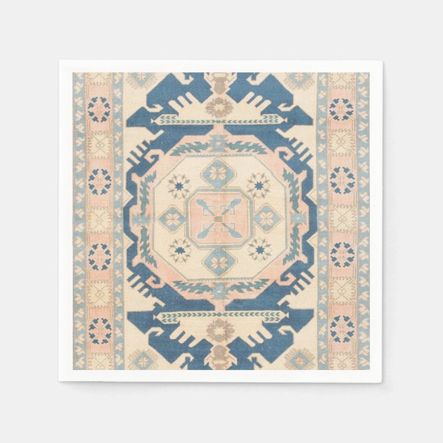 Serviette En Papier Belle antiquité orientale Kilim Rug (Devant)