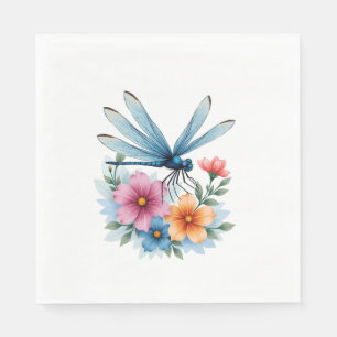 Serviette En Papier Belle Aquarelle Dragonfly Art Insect Lover Ea