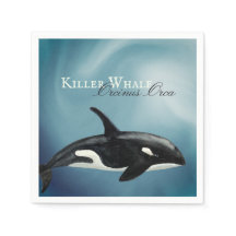 Belle Aquarelle Tueuse Baleine, Orcinus Orca