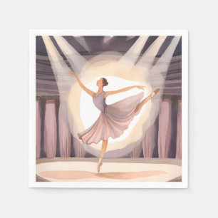 Serviette En Papier Belle Ballerine   Arts de Ballet Danse Aquarelle