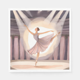 Serviette En Papier Belle Ballerine Arts de Ballet Danse Aquarelle