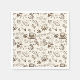 Serviette En Papier Belle Café Espresso Design