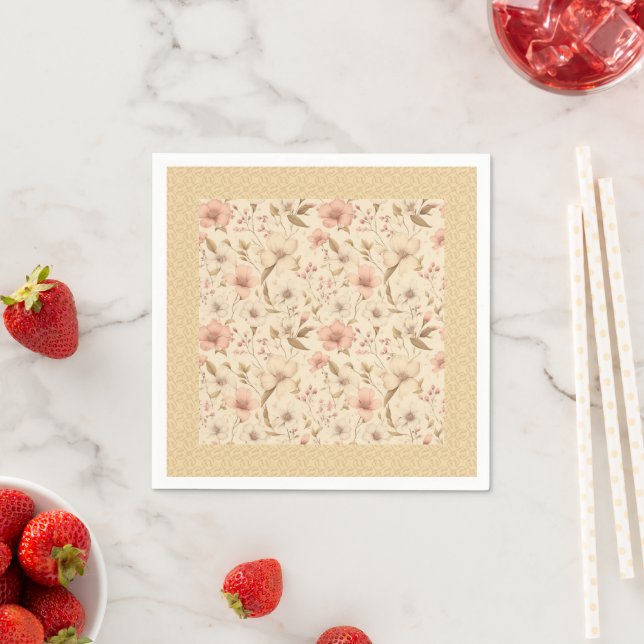 Serviette En Papier Belle couleur beurrée chaude (En situation)