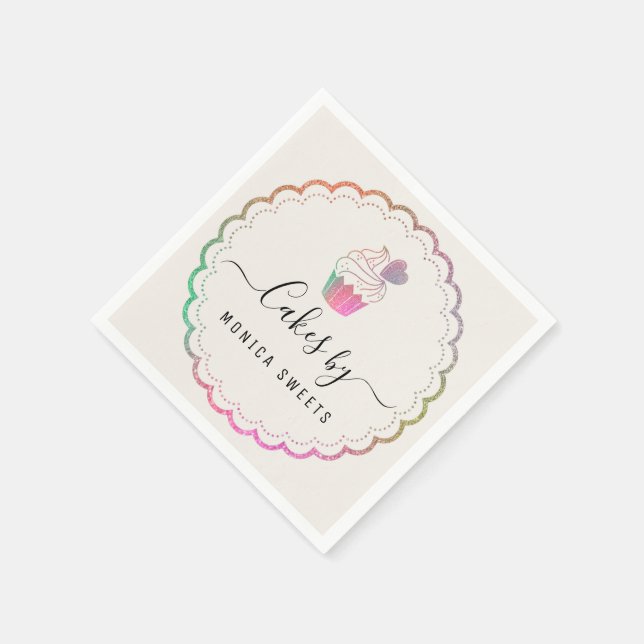 Serviette En Papier belle écriture boulangerie affaires serviettes (Coin)