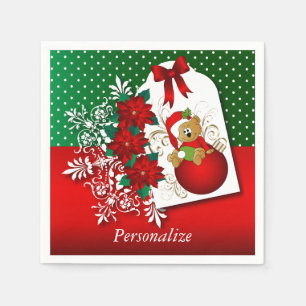 Serviette En Papier Belle et amusante Joyeux Ours de Noël