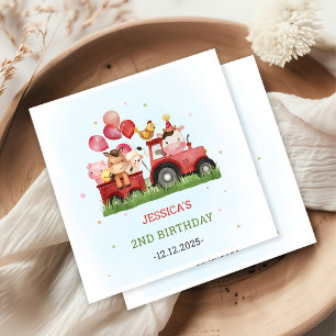 Serviette En Papier Belle ferme Animaux fête d'anniversaire