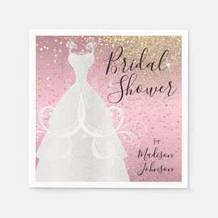 Serviette En Papier Belle Fête de Mariage - Joli Rose