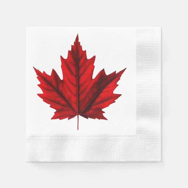 Serviette En Papier Belle feuille d'érable d'automne (Devant)
