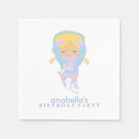 Belle Figure Skater Fête d'anniversaire de fille