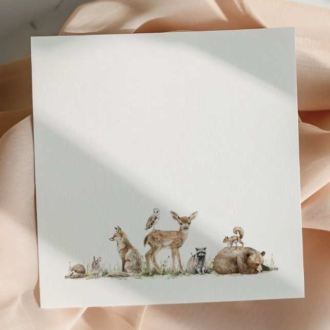 Serviette En Papier Belle forêt de bois Animaux Baby shower serviettes (Créateur téléchargé)