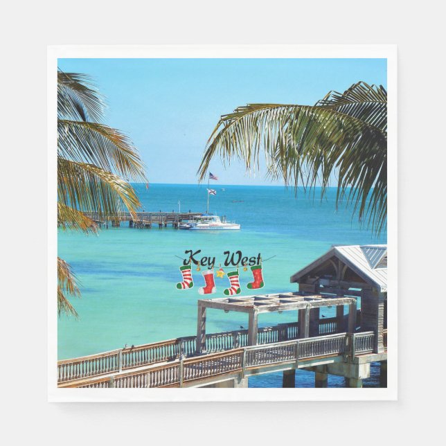 Serviette En Papier Belle Key West Noël (Devant)