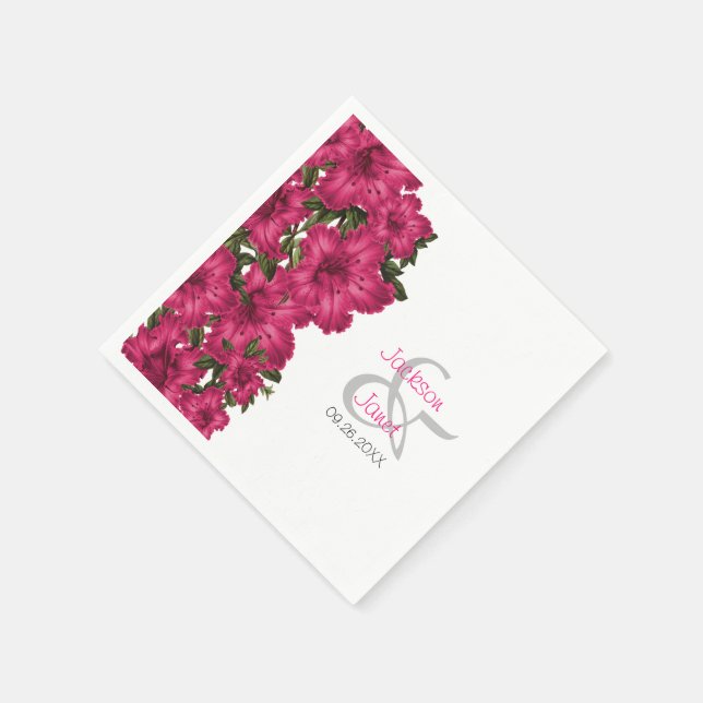 Serviette En Papier Belle Lys Hot Pink (Coin)