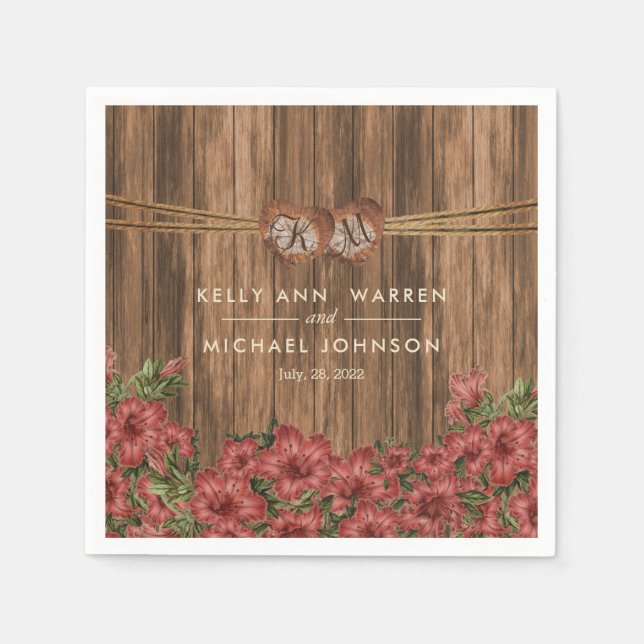 Serviette En Papier Belle Lys Rose Dusty (Devant)