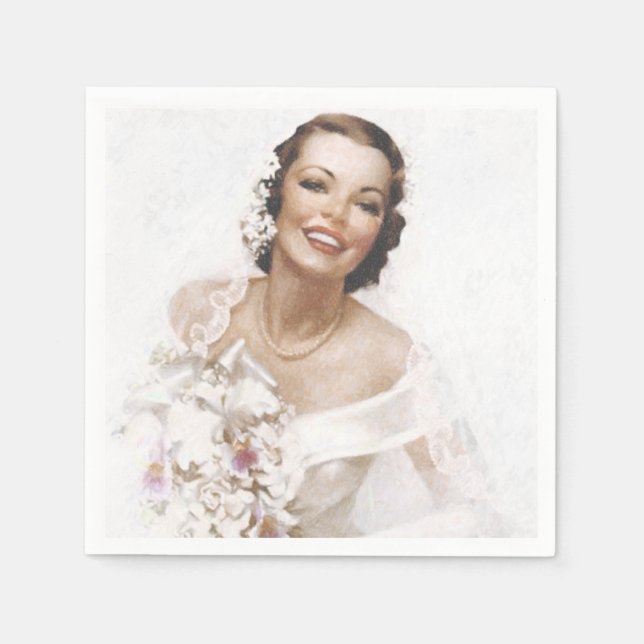 Serviette En Papier Belle mariée vintage (Devant)