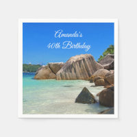 Belle Mer Tropicale Côte Rocheuse Anniversaire
