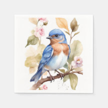 Belle peinture à l'aquarelle de Bluebird