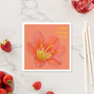 Serviette En Papier Belle photo de fleurs orange  
