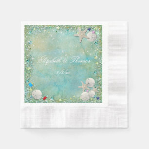Serviette En Papier Belle plage, Dollar de sable, Poitrine de mer, Ser