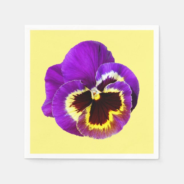 Serviette En Papier Belle sansy violet (Devant)