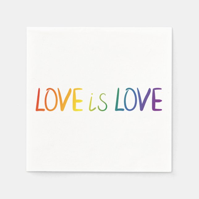 Serviette En Papier Belle Simple Minimal Amour Est Fierté D'Amour (Devant)