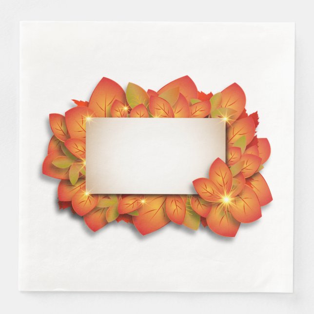 Serviette En Papier Belle table Thanksgiving serviettes personnalisabl (Devant)
