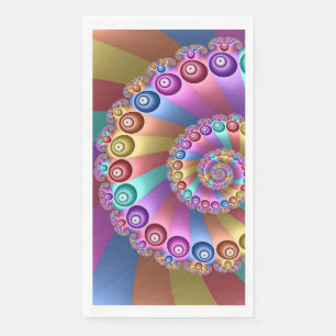 Serviette En Papier Belles couleurs arc-en-ciel Art fractal Abstrait