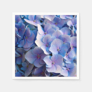Serviette En Papier Belles fleurs bleues d'hortensia