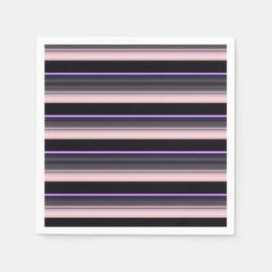 Serviette En Papier Belles rayures gris noir vintage