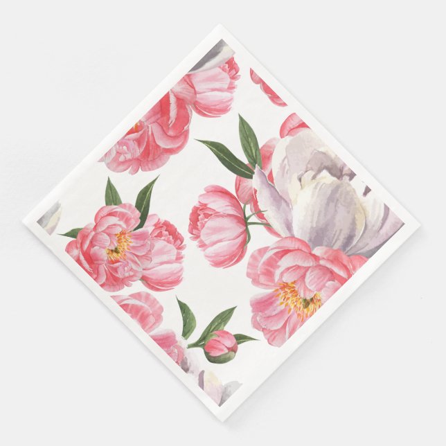 Serviette En Papier Belles Roses (Coin)