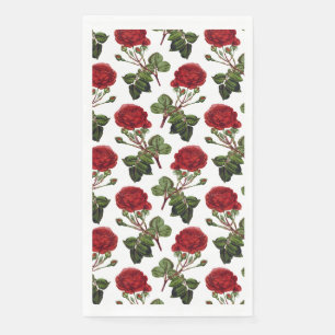 Serviette En Papier Belles Roses Rouges