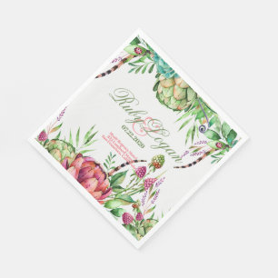 Serviette En Papier Belles succulentes Mariage Papier serviettes
